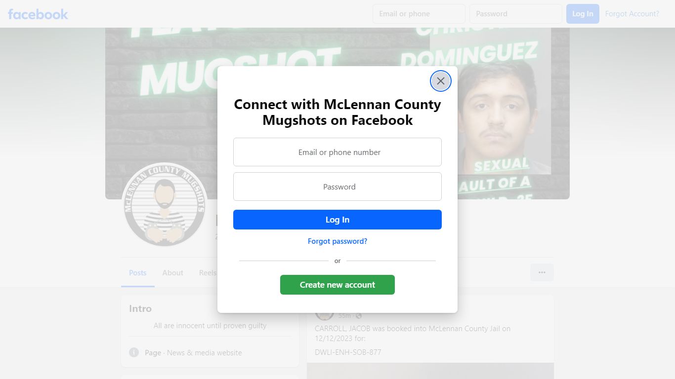 McLennan County Mugshots - Facebook